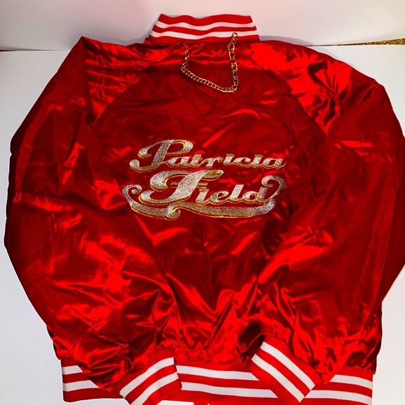 Patricia Field Jackets & Blazers - Patricia Field Bombshell red satin Bomber Jacket